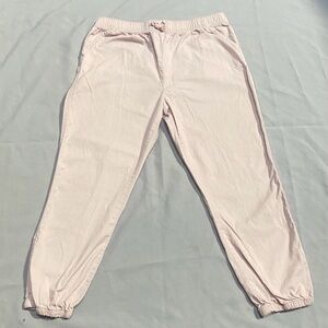 Girls Twill Jogger Pants - Pink